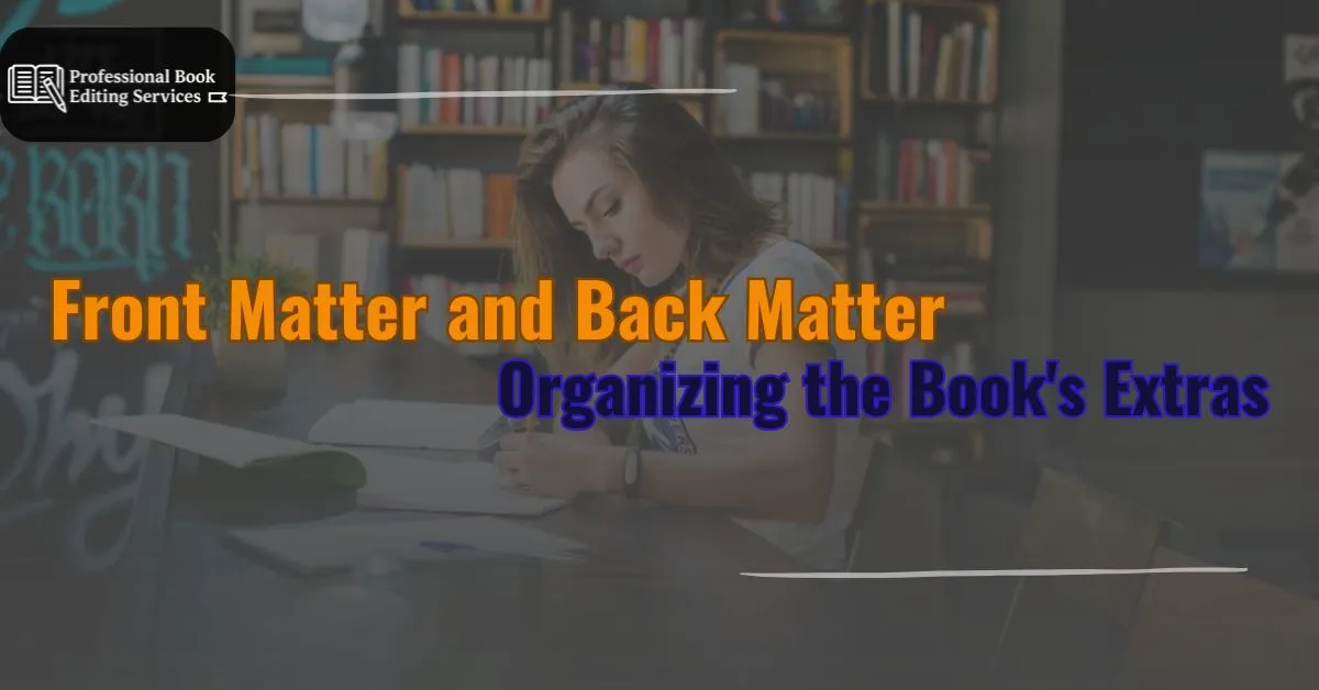 book front matter and back matter